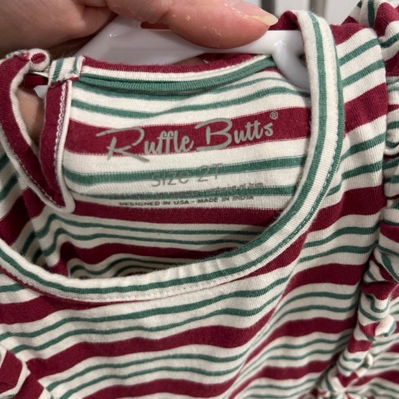 Striped Ruffle Baby Romper - Picture 3 of 6